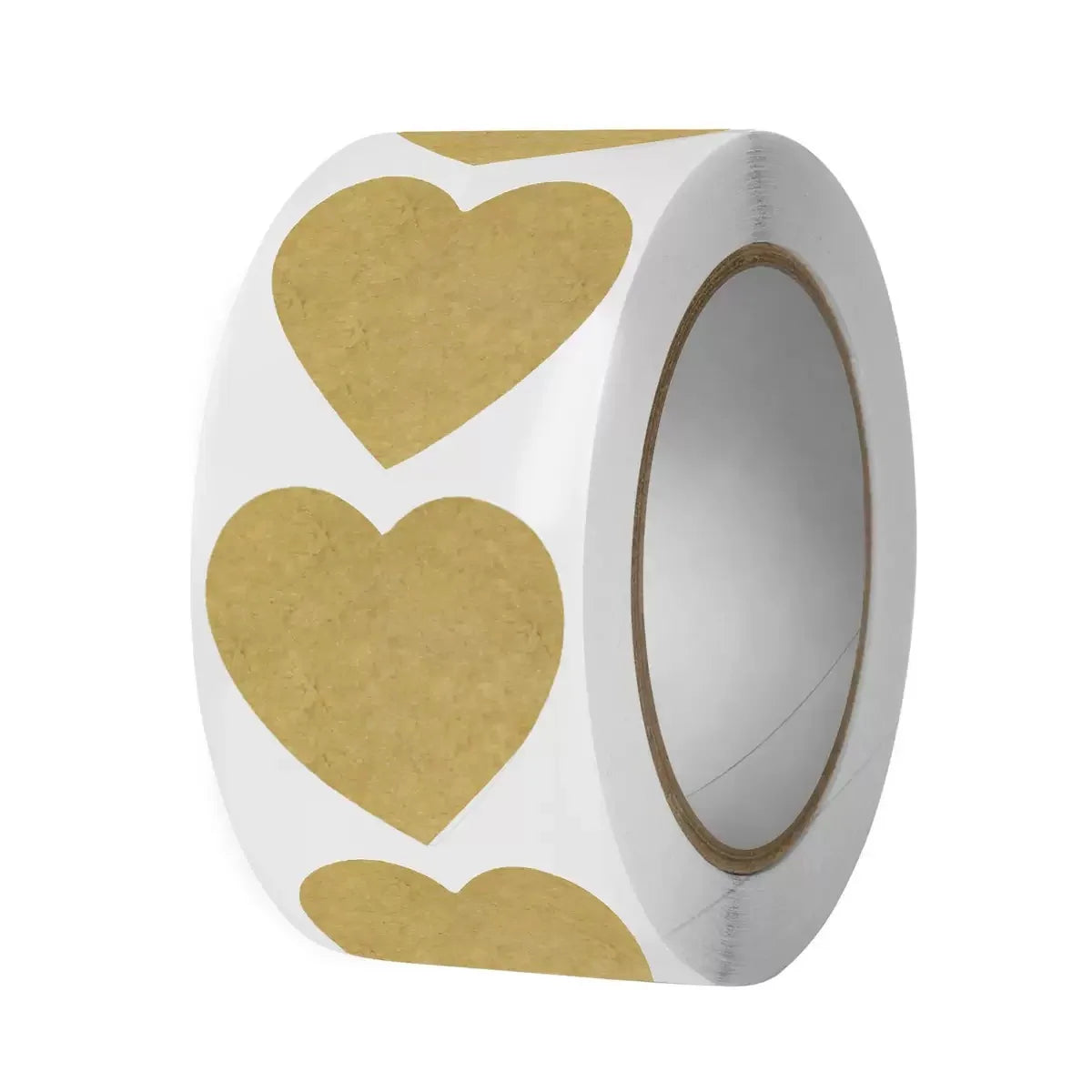 500 pcs / 1 Roll, Kraft Round Self-Adhesive Label Paper Items Classification Name Stickers Personalized Labels Beauty World Shop