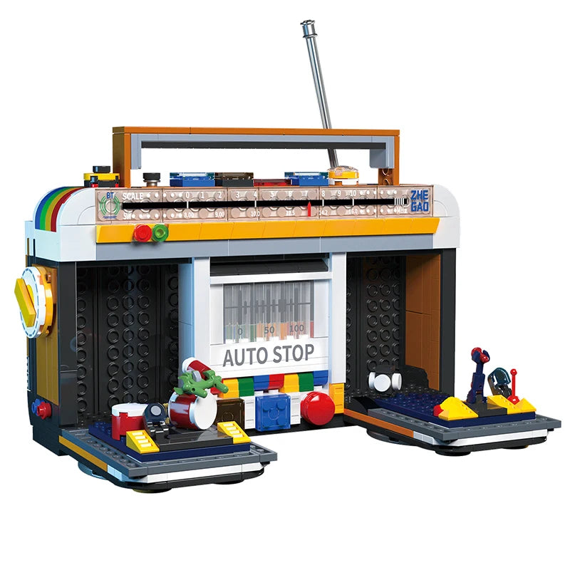554PCS Color Radio Model Building Blocks Retro Small Home Appliances Assembly Bricks DIY Toys Decoration Children Holiday Gift Beauty World Shop