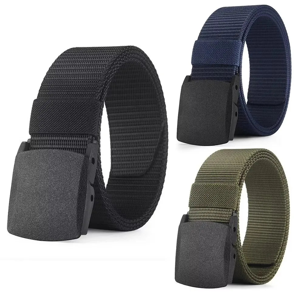 Men's Belt Outdoor Casual Canvas Belt Metal Free Training Nylon Tactical Belt With Pants Jeans Belt Sports Belts For Men Women Beauty World Shop