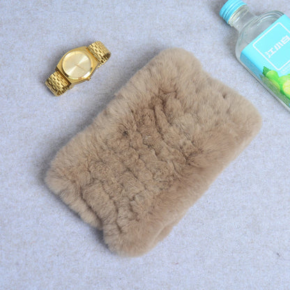Women Handmade Stretch 100% Real Rabbit Fur Scarf Knit Genuine Rex Rabbit Fur Headbands Girls Natural Rabbit Fur Ring Scarves Beauty World Shop