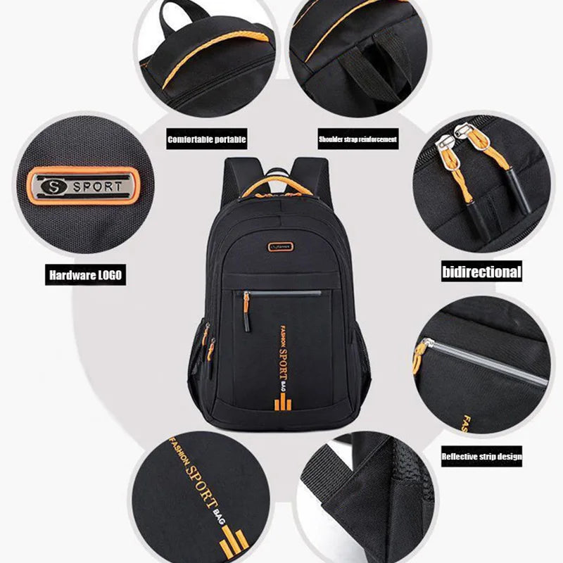 Spring new backpack male leisure business travel backpack Large capacity junior high school bag female computer men's bag Beauty World Shop