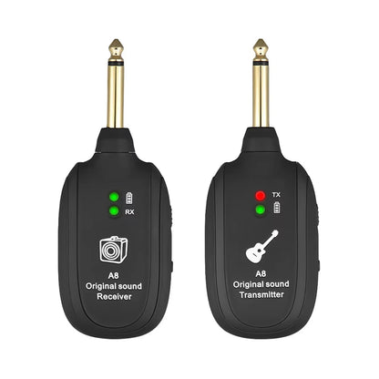 A8 Guitar Wireless System - Built-in Rechargeable Transmitter & Receiver for Electric Guitar/Bass Beauty World Shop