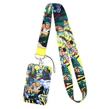 Japan Anime Cartoon Zoro Neck Strap Lanyards for Key ID Card Gym Cell C USB Badge Holder Rope Cute Key Chain Toy Gift Beauty World Shop