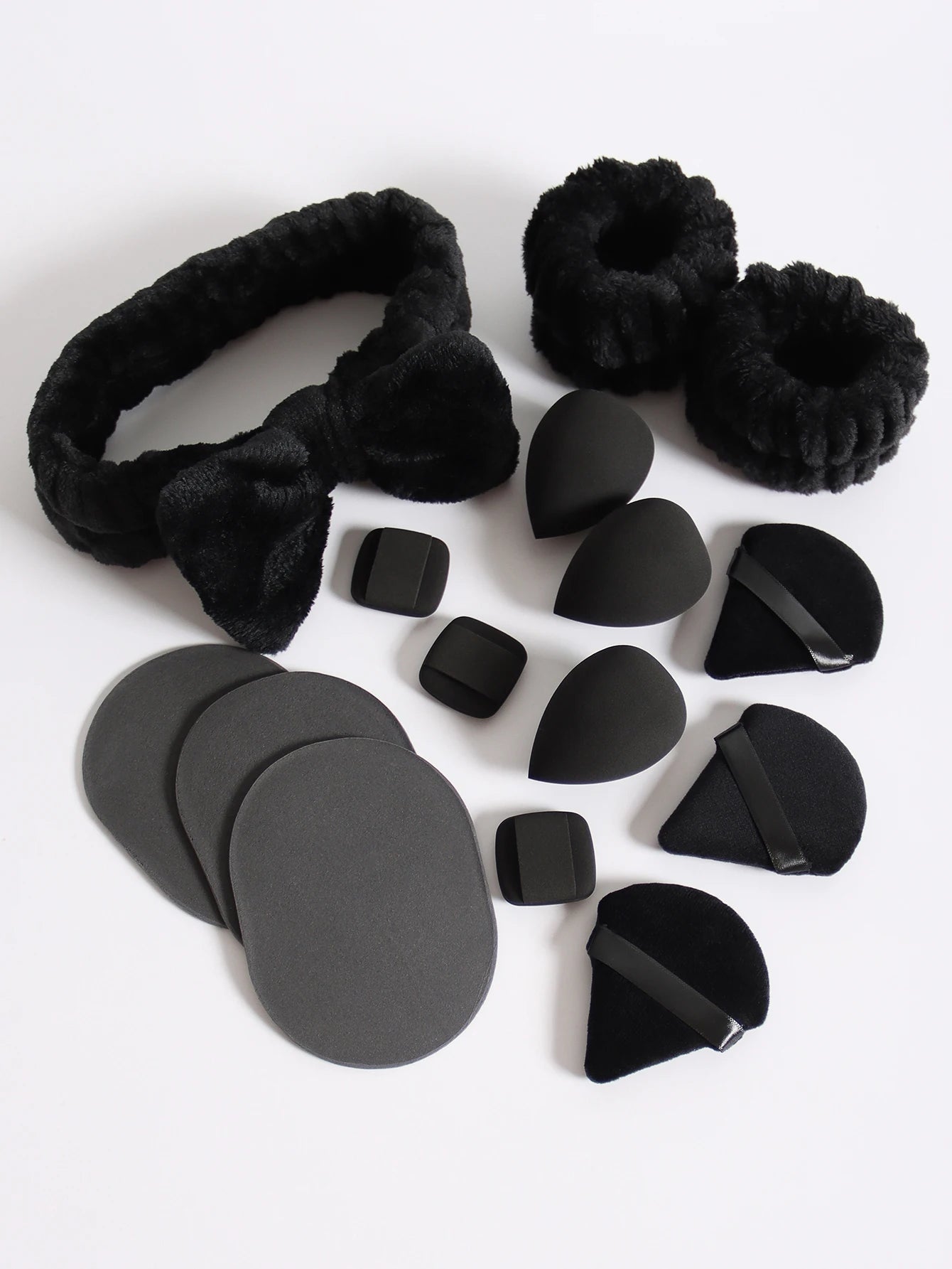 15 件套 Cosmetic Puff Makeup Sponge Blender Beauty Egg Foundation Sponges Puff Wash Face Headband Wristband Make up Accessories Beauty World Shop