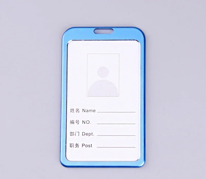 1 Pcs Aluminum Alloy Card Cover Case Bank Business Work Card Holder with ABS Retractable Badge Reel Credit ID Card Badge Bag Beauty World Shop