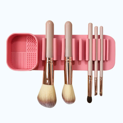 1PCS Silicone Washing Bowl Makeup Brush Cleaning Box Make-up Egg Drying Tool Set Powder Puff Washer Sponge Storage Artifact