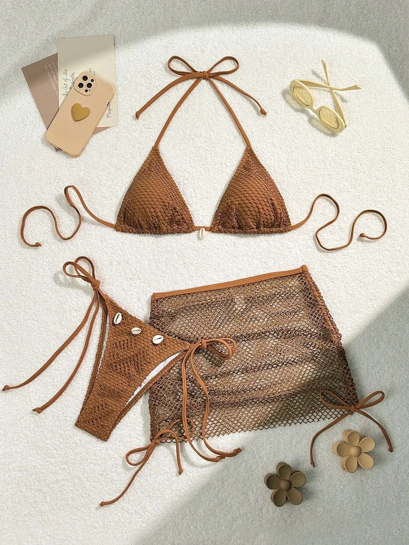 New Sexy Net Bikinis Female Swimsuits Women Three-Piece Swimwear Beach Swim Wear Bathing Suits Brazilian Bikini Set Pool Bather Beauty World Shop