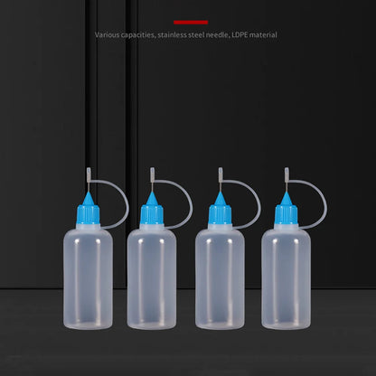 5ml 10ml 20ml 30ml 100ml 120ml PE Plastic Squeezable Tip Applicator Bottle Refillable Dropper with Needle Tip Caps Oil Bottles Beauty World Shop