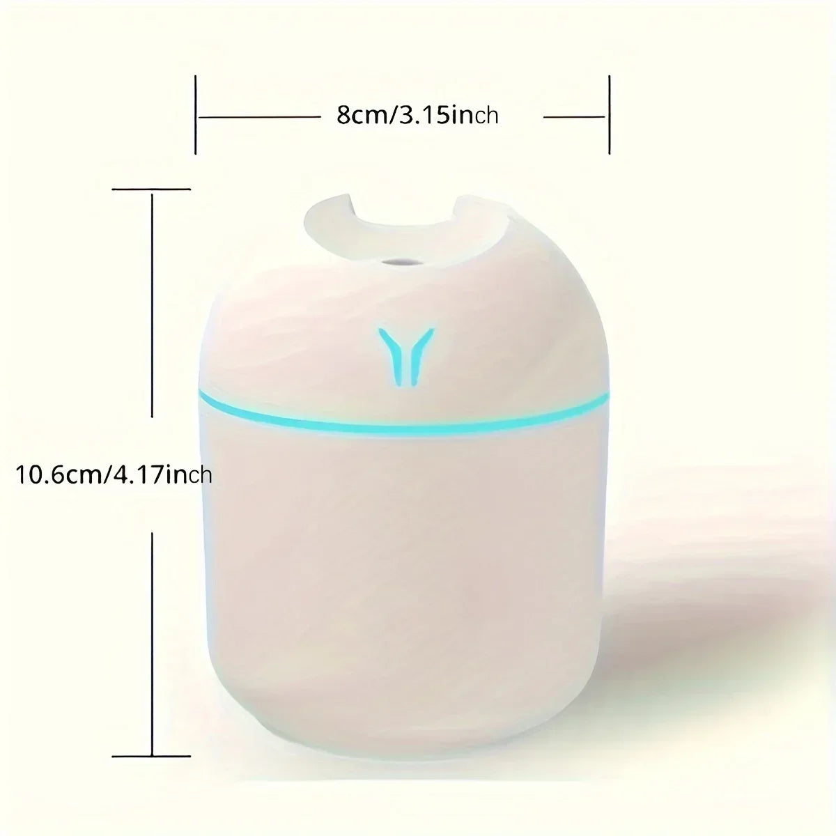 1pc  Compact USB Aroma Diffuser & Humidifier withLED Night Light - Pink & Mint Green, Essential Oil Atomizer for Homeand Car Use Beauty Fashion