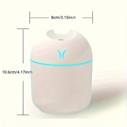 1pc  Compact USB Aroma Diffuser & Humidifier withLED Night Light - Pink & Mint Green, Essential Oil Atomizer for Homeand Car Use Beauty Fashion
