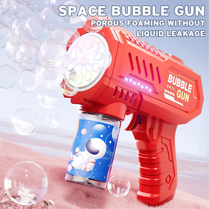 Fully Automatic Bubble Gun Rocket Bubbles Machine Automatic Blower with Bubble Liquid Toy for Kids Beach Outdoor Bubble Gifts Beauty World Shop