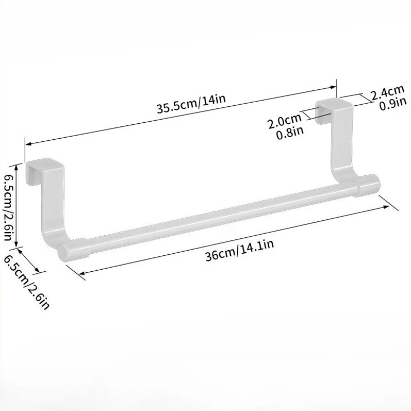 Wall Mounted Kitchen Cabinet Towel Rack - A Space Saving Cloth Rack Suitable for Homes and Bathrooms,No Drilling Required Beauty World Shop