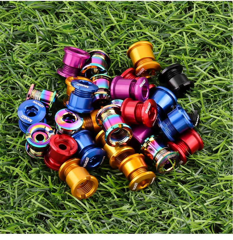 MUQZI 4/5PCS Chainring Bolts Single Double Chainring Screws Mountain Road MTB Bike Crank Bolts 6.5/8.5mm Beauty World Shop