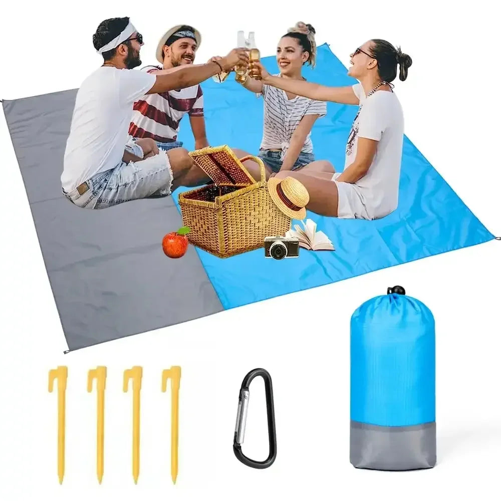 Beach Blanket Sandproof 200 X 210cm Waterproof Beach Mat Lightweight Picnic Blanket For Travel Hiking Sports Beauty World Shop