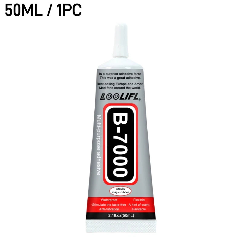 B7000 Glue Multi Purpose Adhesive Strong Clear Glue For Phone Screen Repair Jewelry Making DIY Crafts Metal Glass Plastic Wood Beauty World Shop