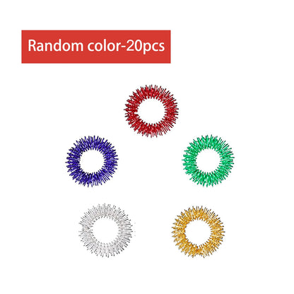 Acupressure Rings Spiky Sensory Finger Rings, Spiky Finger Ring Acupressure Ring Set Silent Stress Massager Finger Massage Tool Beauty World Shop