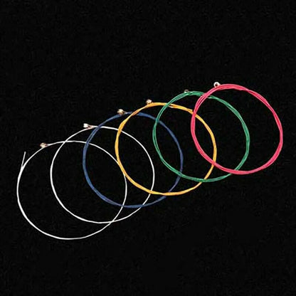 Miwayer Set of 6 Acoustic Guitar Strings, E-A Rainbow Colors, for Folk Acoustic Guitar, Classical Guitar Beauty World Shop