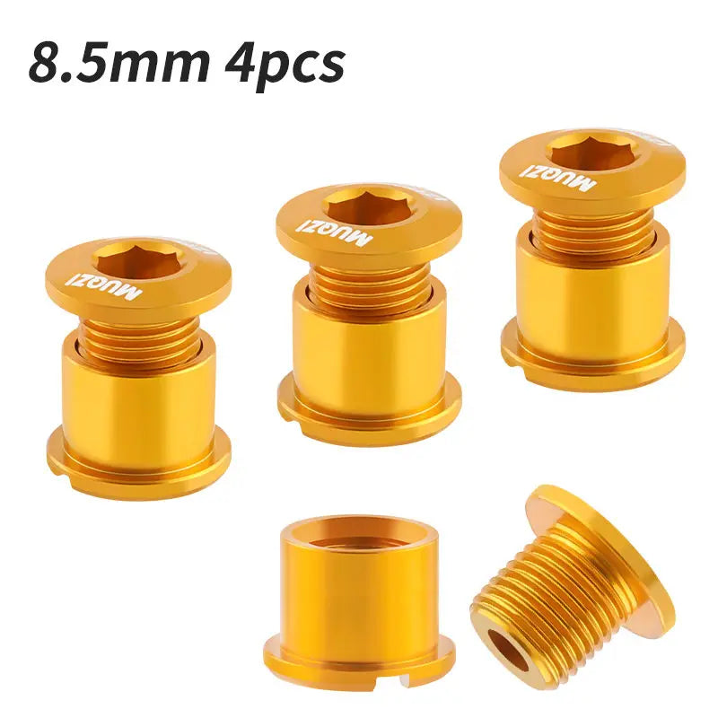 MUQZI 4/5PCS Chainring Bolts Single Double Chainring Screws Mountain Road MTB Bike Crank Bolts 6.5/8.5mm Beauty World Shop
