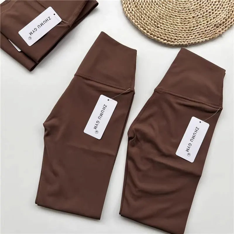 Fitness Women Sport Seamless Leggings High Waist Elastic Solid Yoga Leggings Gym Jogging Quick Dry Push Up Slim Pants Female Beauty World Shop