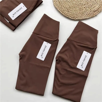Fitness Women Sport Seamless Leggings High Waist Elastic Solid Yoga Leggings Gym Jogging Quick Dry Push Up Slim Pants Female Beauty World Shop