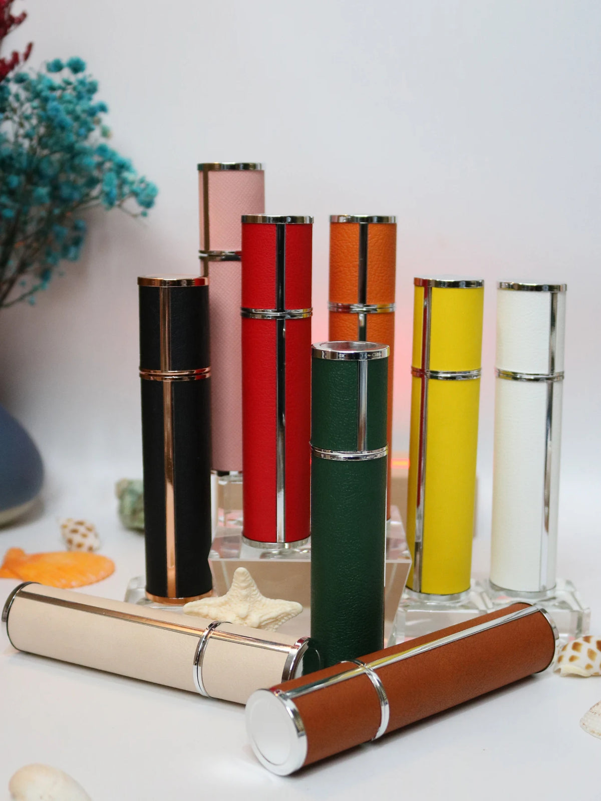 10ml Luxury Leather Wrapped Glass Perfume Spray Bottle, Portable Mini Refillable Perfume Atomizer, BPA-Free Cosmetic Container Beauty World Shop