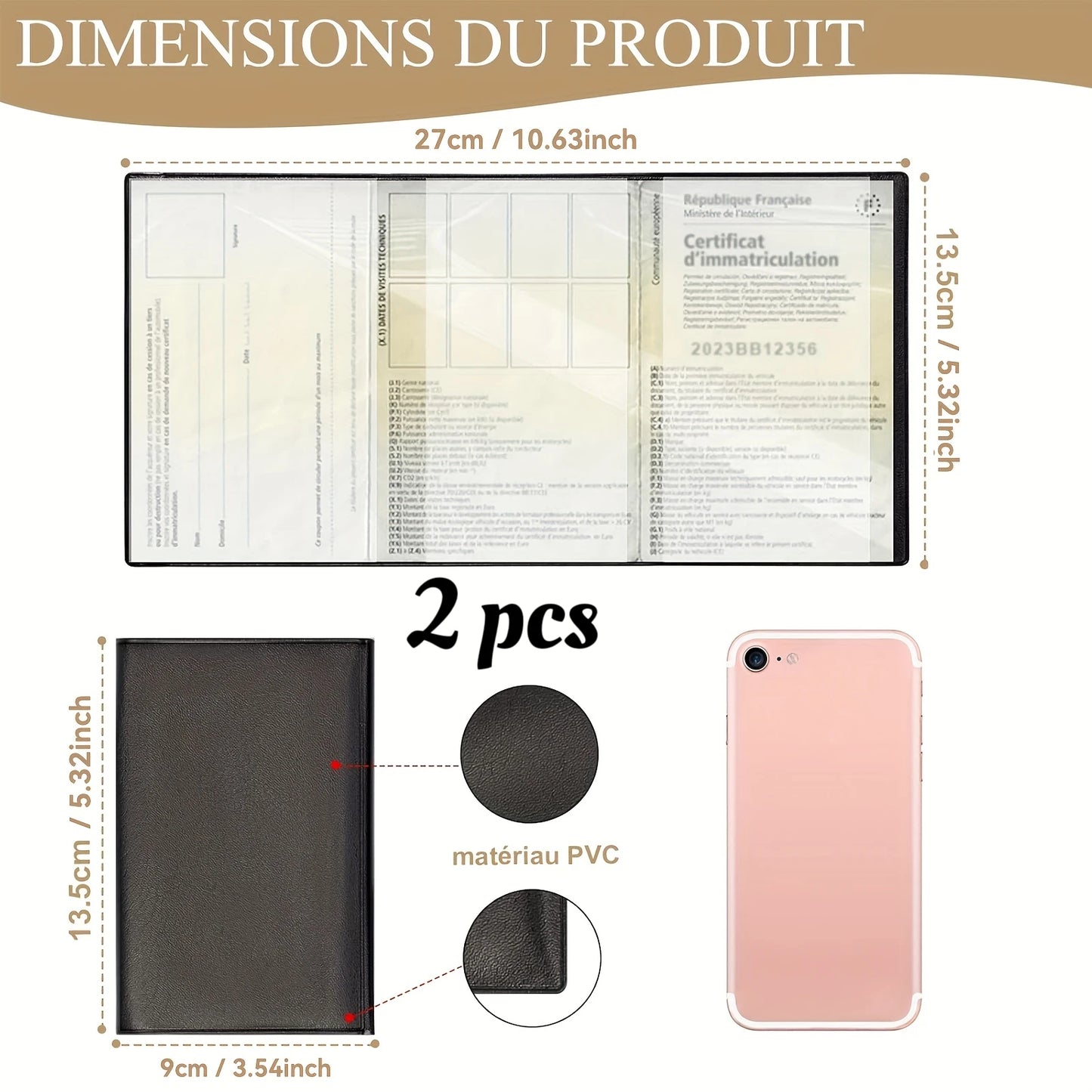 Vehicle Registration & Insurance Card Holder - Transparent Plastic Document Sleeve for Car/Motorcycle Papers Beauty World Shop