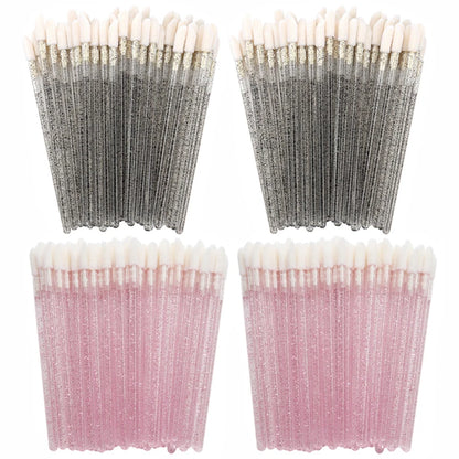 100/300PCS Crystal Lip Brush Lipstick Gloss Applicator Wands Wholesale For Eyelashes Extension Tool Kits Makeup Accessories Beauty World Shop
