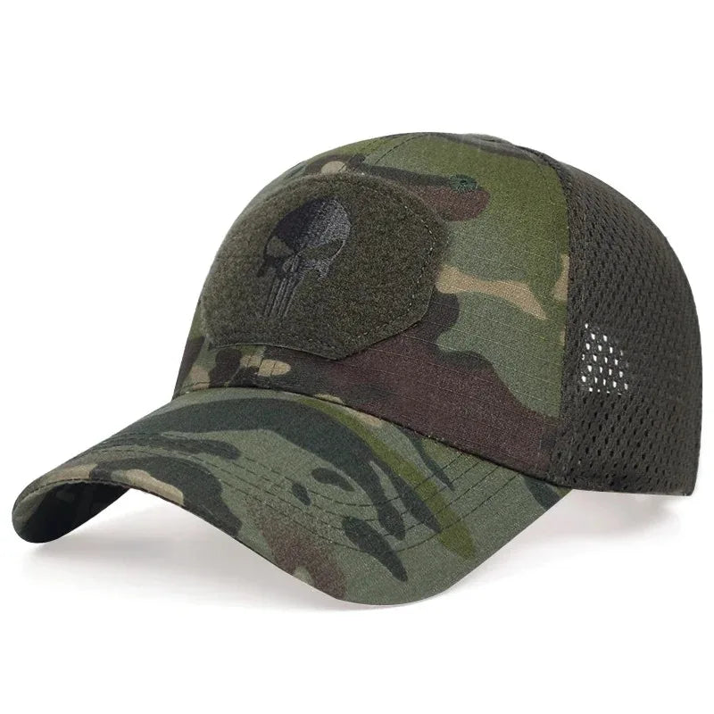 2025 NEW Skull Embroidered Top with Patch Breathable Baseball Caps Spring and Autumn Outdoor Adjustable Casual Hat Sunscreen Hat Beauty World Shop