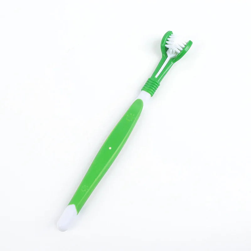 1Pc Pet Toothbrush Dog Cleaning Mouth Toothbrush Three Sided Multiangle Cleaning Tartar Teeth Health Care Tool Pet Supplies Beauty World Shop