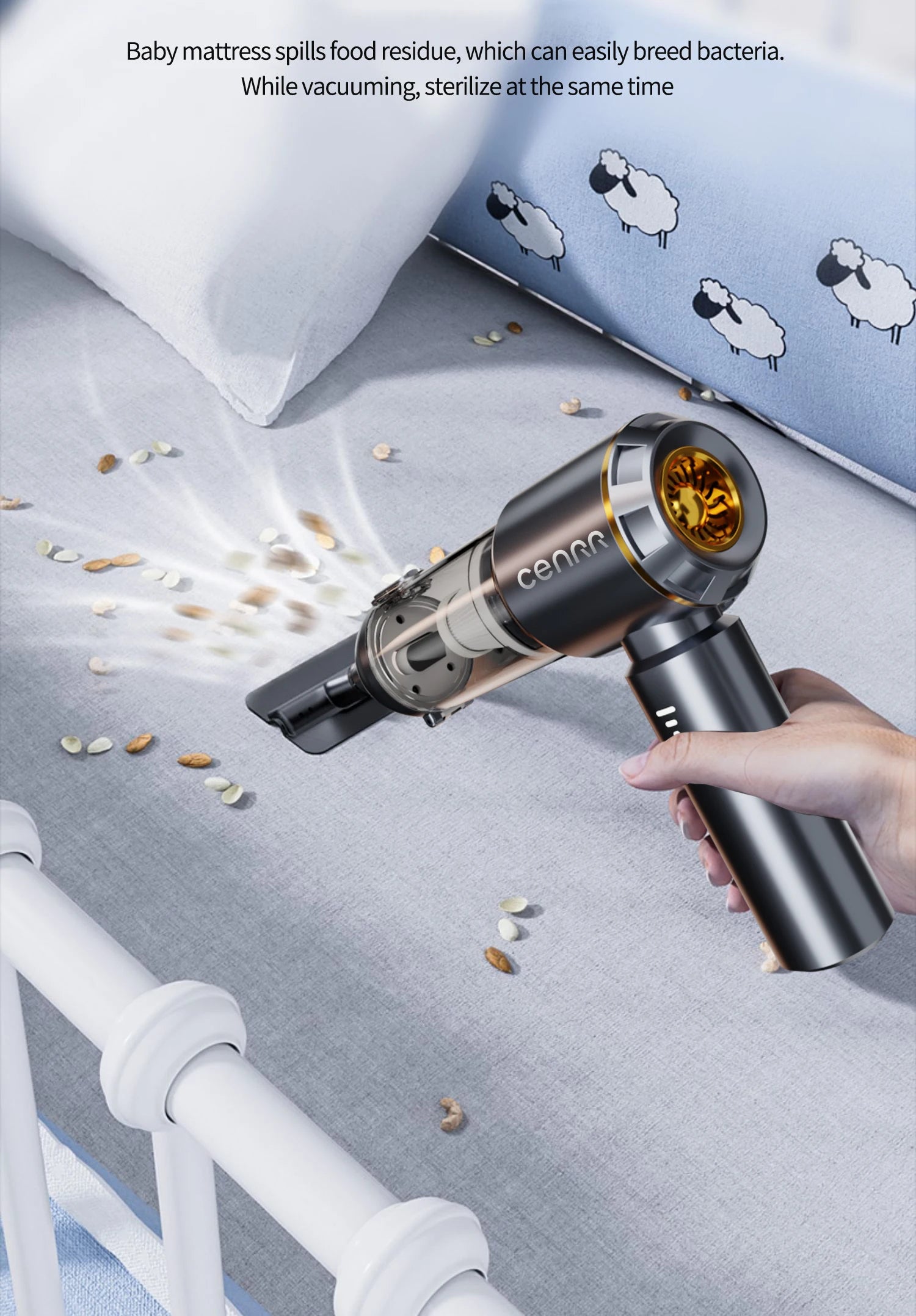 CENRR 998000PA Car Vacuum Cleaner Strong Suction Cordless Wireless Cleaner Handheld Portable Vacuum Cleaner Cleaning Machine Beauty World Shop