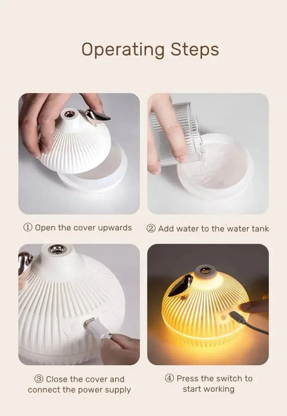 Humidifier Scented  Creative Onion Shape Can Do Night Light Quiet Sleep Desktop Office Air Conditioning Room Water Supply USB ﻿ Beauty World Shop