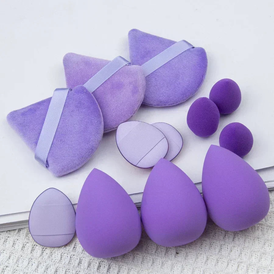 12pc Makeup Sponge Blender Beauty Egg Set Foundation Sponges Liquid Cream Cosmetic Puff Women Make Up Accessories Cosmetics Tool Beauty World Shop