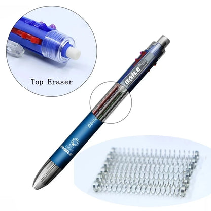 6 In 1 Multicolor Ballpoint Pens 5 Colors Ball Pen 1 Automatic Pencil With Eraser For School Office Writing Supplies Stationery Beauty World Shop