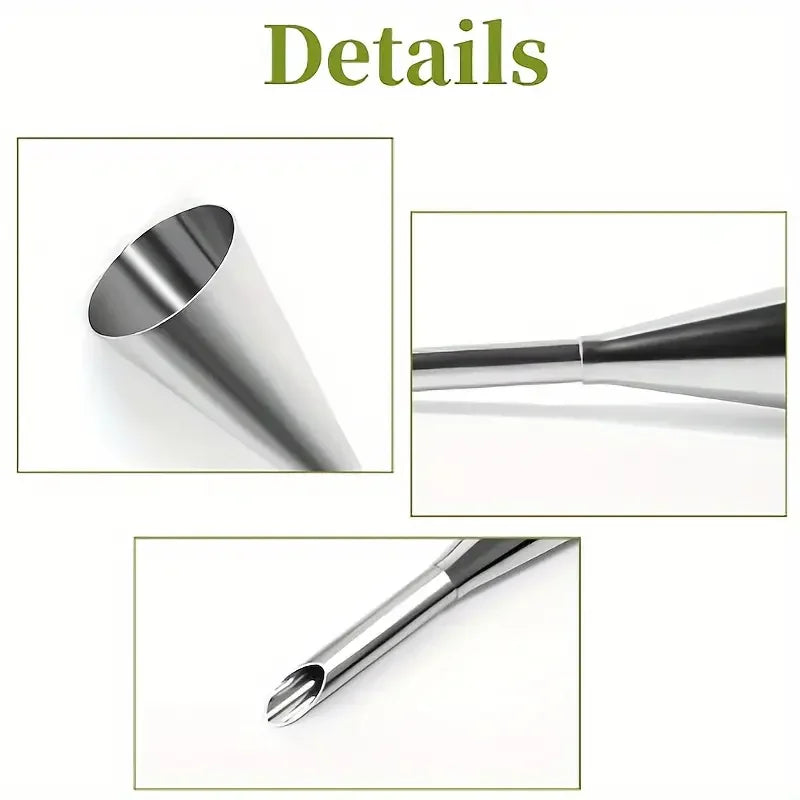 4Pcs Puff Pastry Piping Nozzle Set, Stainless Steel Decorating Tips for Cake Cupcake Cookie Cream Icing, Baking Tools for  Baker Beauty World Shop