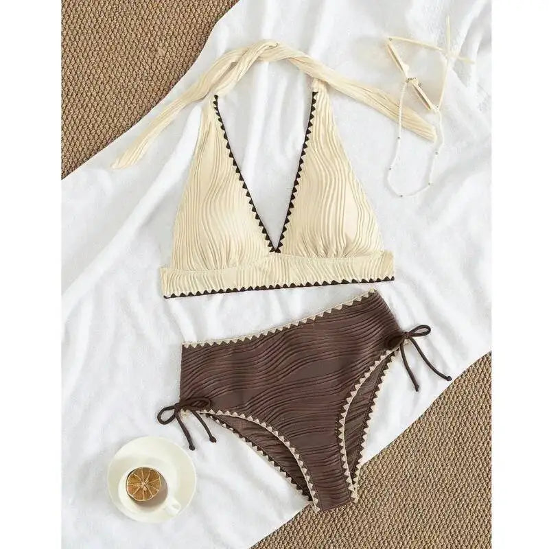 Sexy High Waist Bikinis Women's Swimwear Female Swimsuit For Swim Wear Bathing Suits Brazilian Bikini Set Beachwear Pool Bather Beauty World Shop