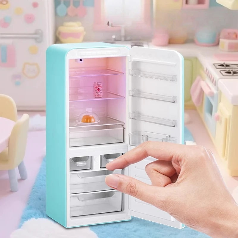 Mini Fridge Surprise Ball Mini Brands Miniature Figure Delicious Food Mystery Blind Box Toy Collectible Ornaments Kids Gifts Beauty World Shop
