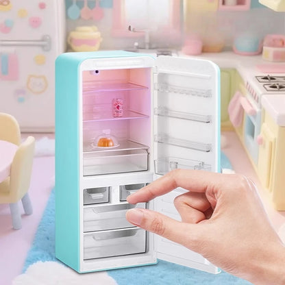 Mini Fridge Surprise Ball Mini Brands Miniature Figure Delicious Food Mystery Blind Box Toy Collectible Ornaments Kids Gifts Beauty World Shop