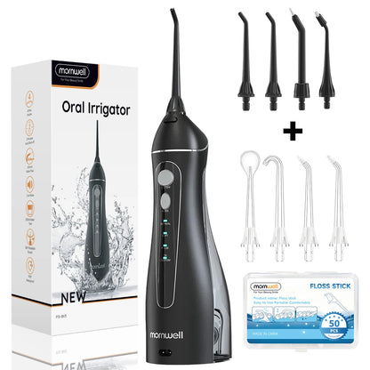 Water Floss Portable Cordless F18 Water Flosser 3 Cleaning Modes Waterproof Rechargeable Water Cleaner 4 Nozzles Clean Gums Beauty World Shop