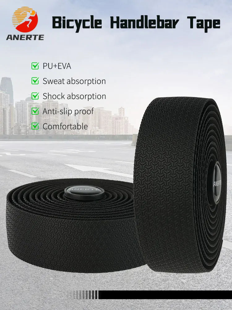 Anerte Road Bike Handlebar Tape，Extra Thick Soft & Non-Slip Comfortable Bike Grip Tape For Handlebars，2025 New Products Beauty World Shop