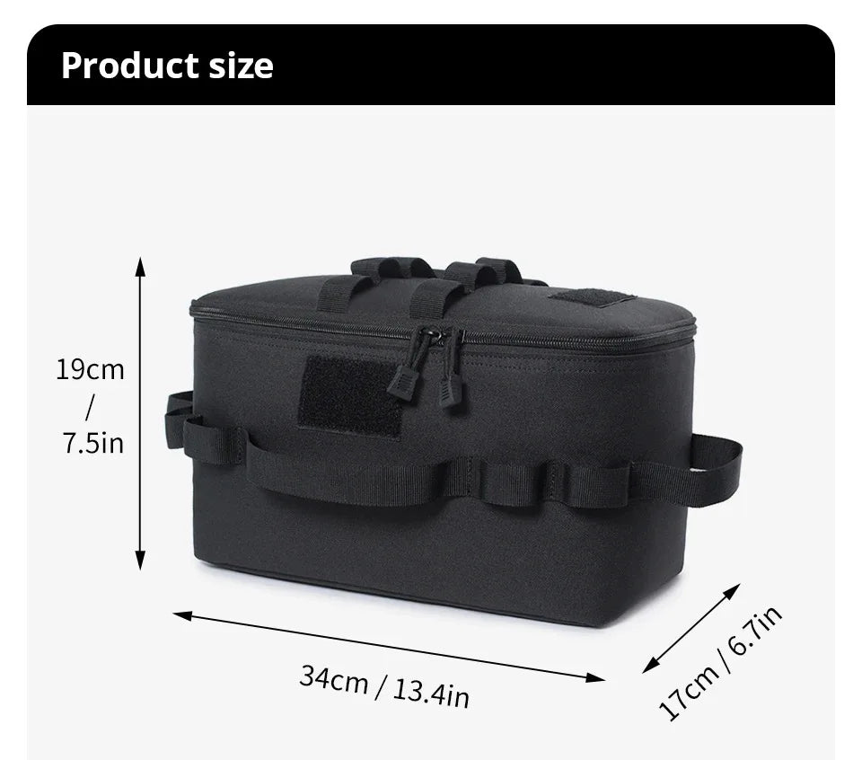 Outdoor Camping Storage Bag Basket Gas Stove Canister Pot Carry Bag Sack Picnic Bag Cookware Utensils Organizer Beauty World Shop