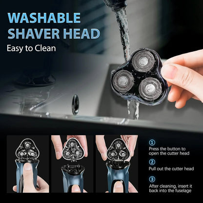 Sejoy Electric Razor for Men Rechargeable Electric Shavers Rotary Portable Travel Razor Idea Gift Beard Trimmer
