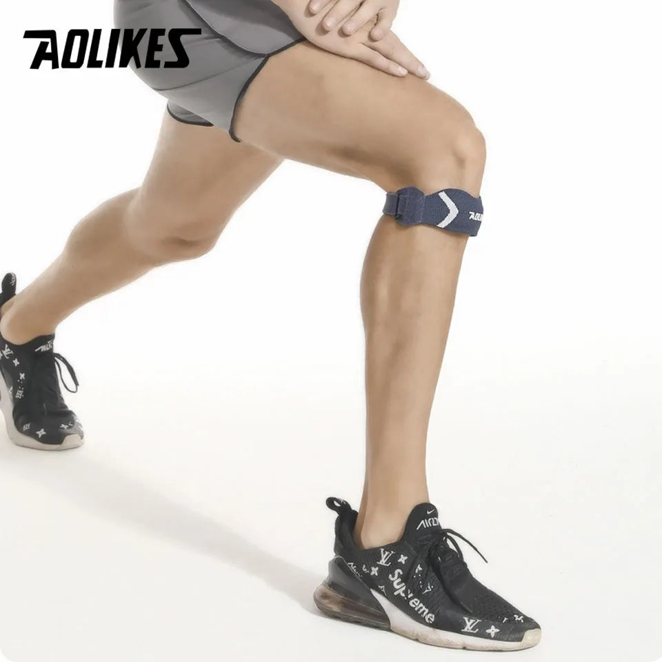 AOLIKES 1PCS Knee Braces for Knee Pain,Patella Knee Support Strap,Adjustable Patellar Tendon Stabilizer Band for Basketball Beauty World Shop
