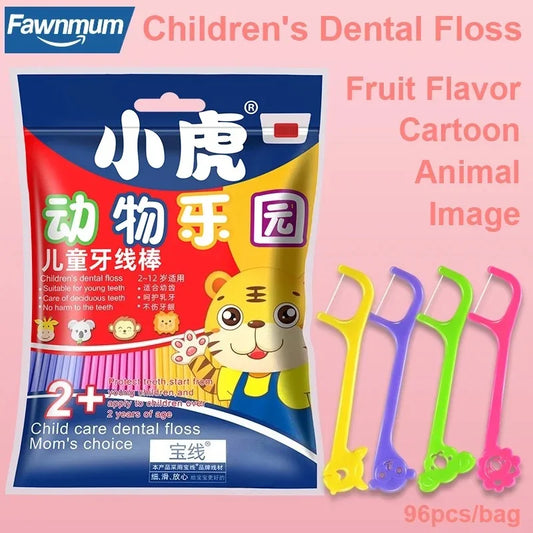 Childrens Dental Floss Barrel Colored Floss For Children Cure Dent Teeth Cleaning Orthodontic Interdental Pick Beauty Trend Shop