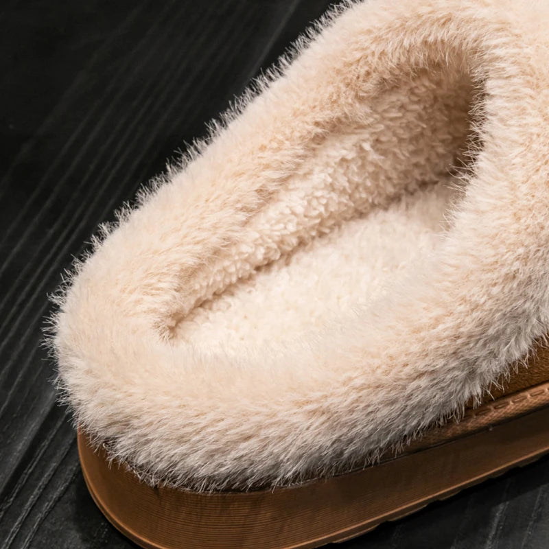 Fashion Women Fluffy Slippers for Autumn and Winter Indoor EVA Thick Sole Anti-Slip and Warm Unisex Slippers for Winter Beauty World Shop
