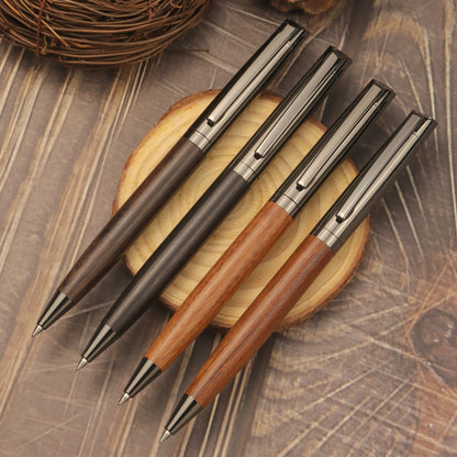YUN CHUN 1 Set Premium Metal Ballpoint Pen with Wood Barrel for Smooth Writing and High-End Design-Black Ink-Office-With Case Beauty World Shop