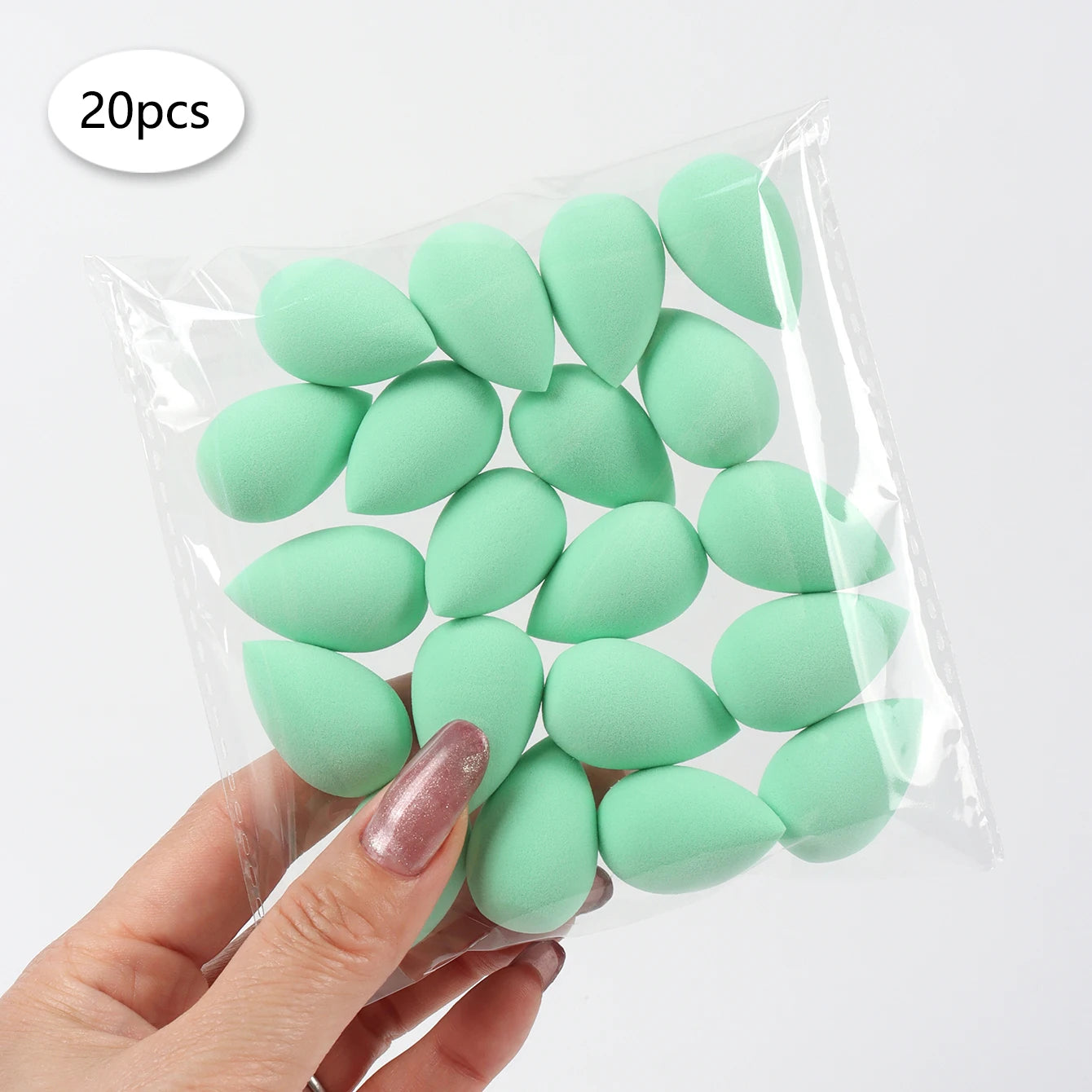 20 件装 Mini Finger Puff Beauty Cosmetic Foundation Cosmetic Sponge Makeup Blender Suitable for Cream & Powder Concealer Beauty World Shop