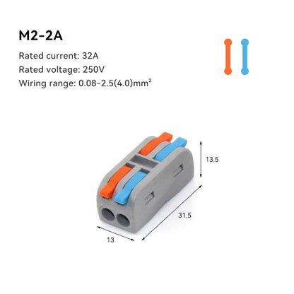 10/30/50 PCS Mini Fast Wiring Cable Connectors Universal Compact Splitter Electrical Conductors Push-in Home Terminal Block Beauty World Shop