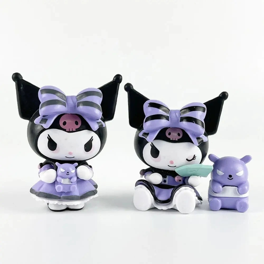 Sanrio Blind Box Cartoon Kuromi Doll Lucky Divination Anime Series Action Figure Model Doll Child Toy Desktop Decor Birthday Gif Beauty World Shop