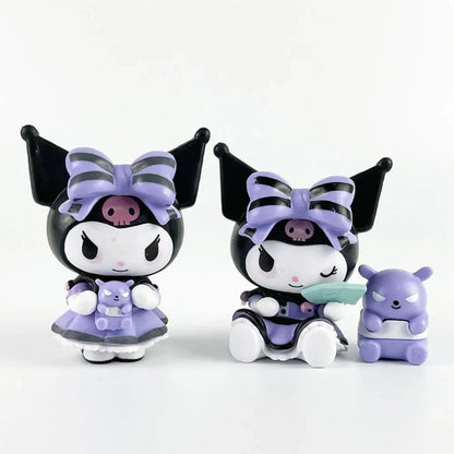 Sanrio Blind Box Cartoon Kuromi Doll Lucky Divination Anime Series Action Figure Model Doll Child Toy Desktop Decor Birthday Gif Beauty World Shop