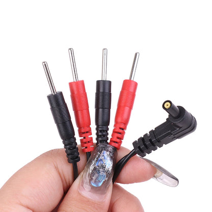 1Pcs 2.35mm New Electrotherapy Electrode Lead Electric Shock Wires Cable For Massager Connection Cable Massage And Relaxation Beauty World Shop